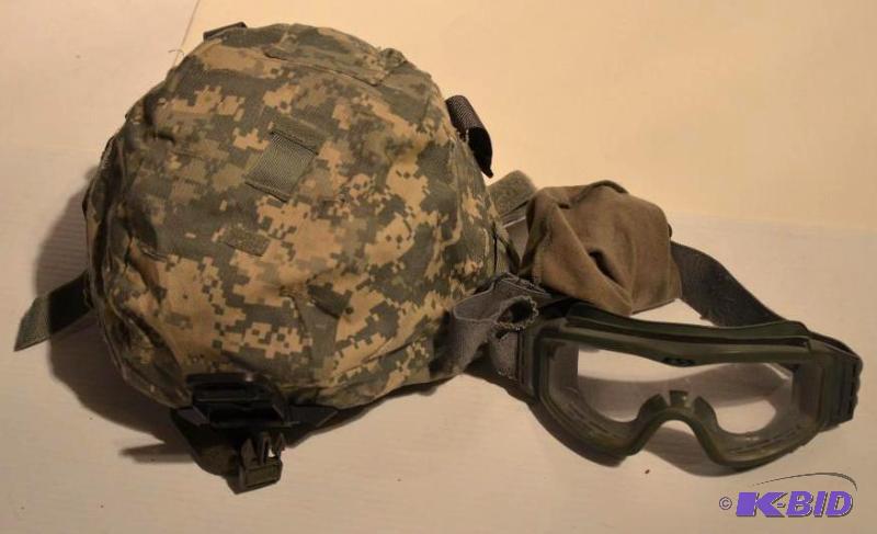 lot 70 image: Combat helmet similar to #69, (no tag), with ...