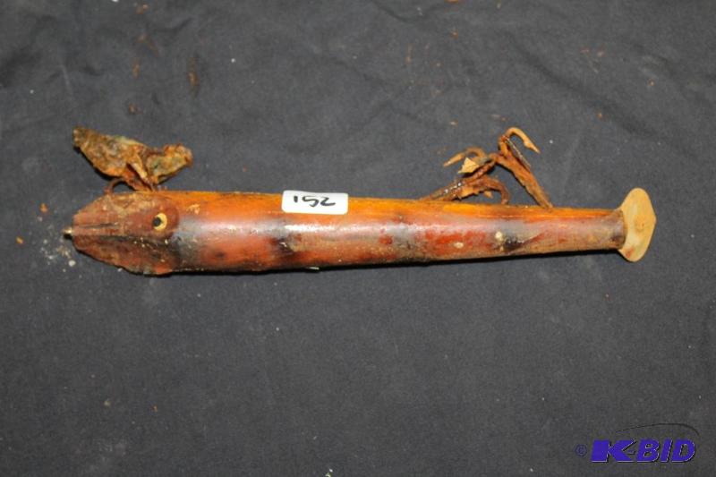 Vintage 6&quot Hand Carved Fishing Lure, Nee...