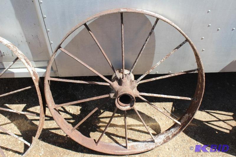 Large Vintage Steel Wheel, Matches Lot 15...