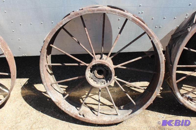 Large Vintage Steel Wheel, Matches Lot 18...
