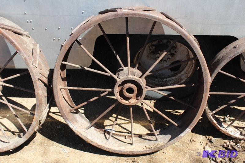 Large Vintage Steel Wheel, Matches Lot 17...