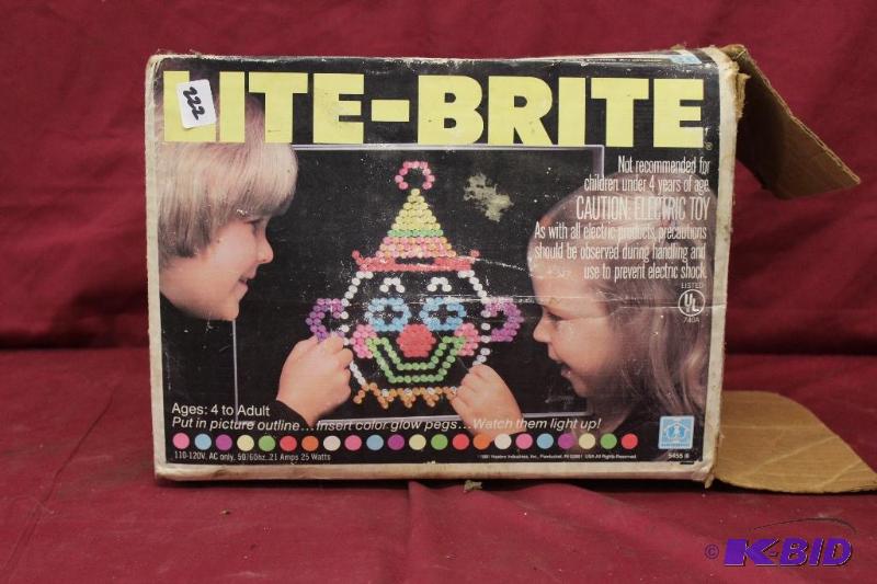Vintage Lite-Brite, original box, complete wi...