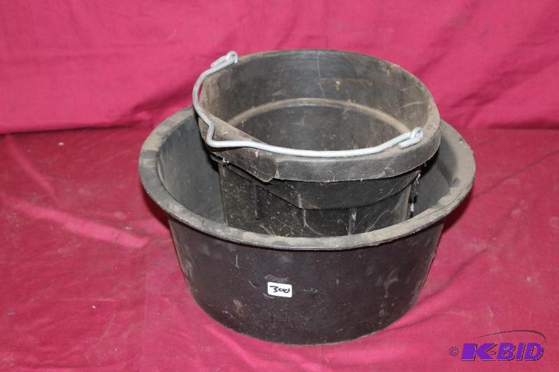 One Rubber Bucket, One Plastic Bucket&nbsp...