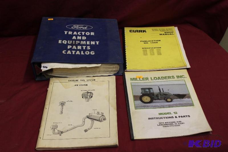 Assorted Heavy Equipment Parts  Repair Books...