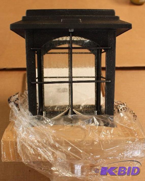 Hampton Bay Solar Post Lantern, damaged, customer return