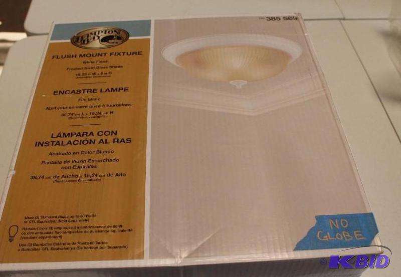 Hampton Bay ceiling light, damaged, customer return