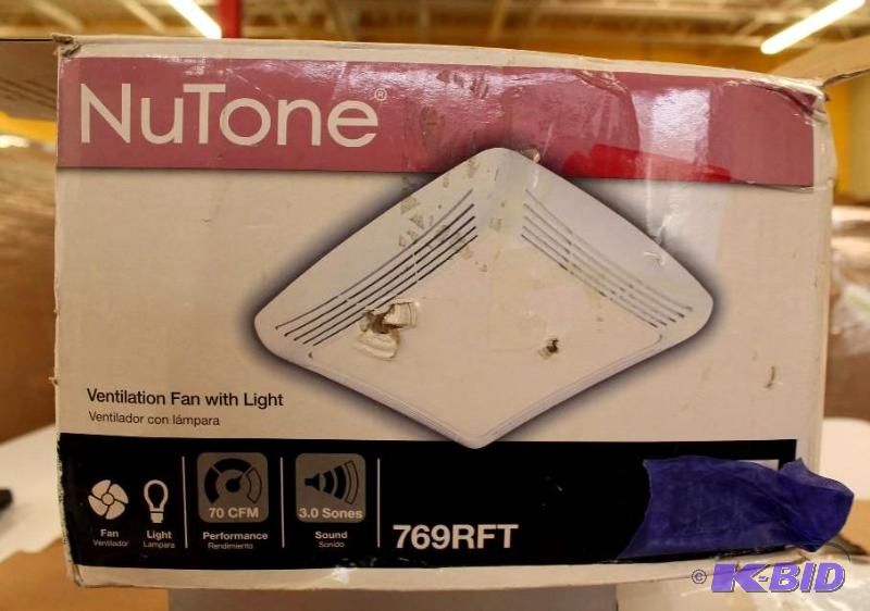 Nutone vent fan, missing parts, customer return
