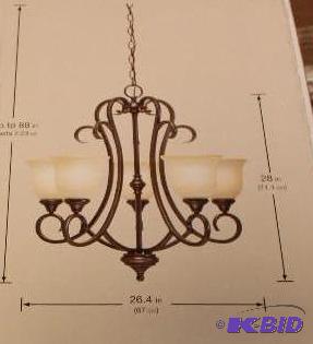 Hampton Bay Chandelier, all pieces still in factory plastic, customer return