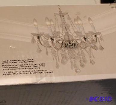 Hampton Bay Chandelier, appears complete, customer return