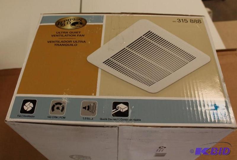 Hampton Bay vent fan, appears complete, customer return
