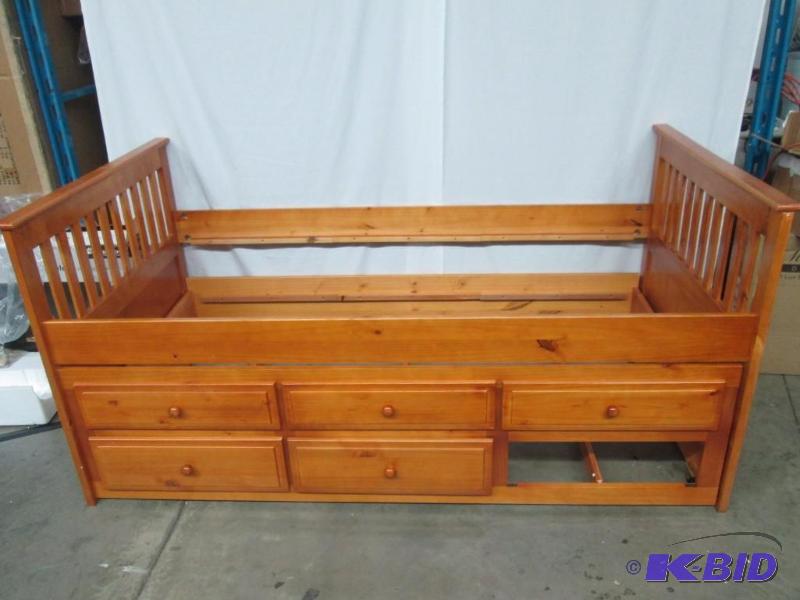 Captains Bed with Trundle & Storage Drawers