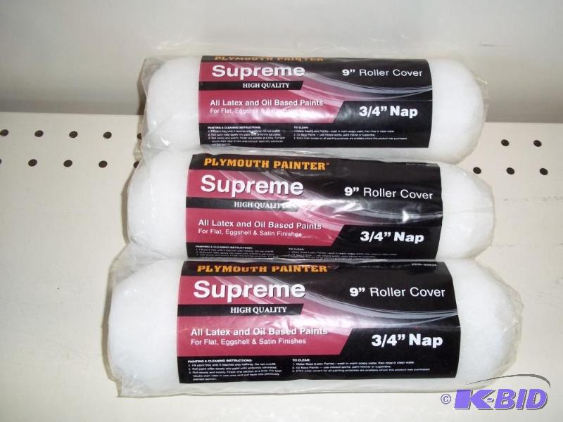 New 3 paint Rollers 9&quot 34&quot Nap...
