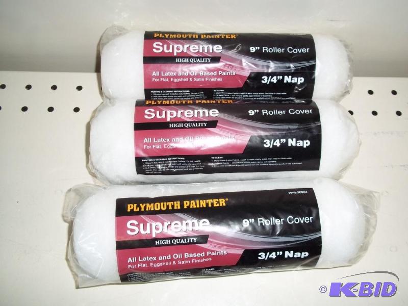 New 3 paint Rollers 9&quot 34&quot Nap...