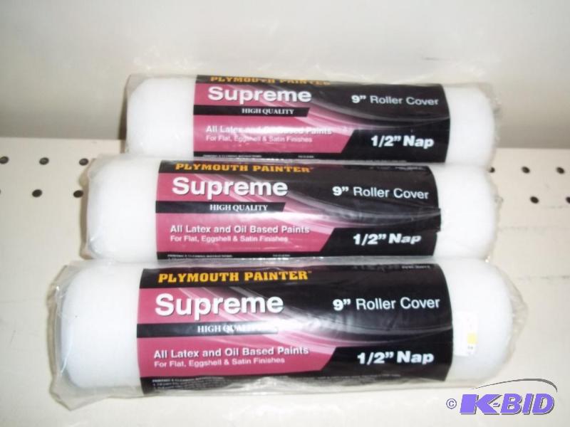 New 3 paint Rollers 9&quot 34&quot Nap...