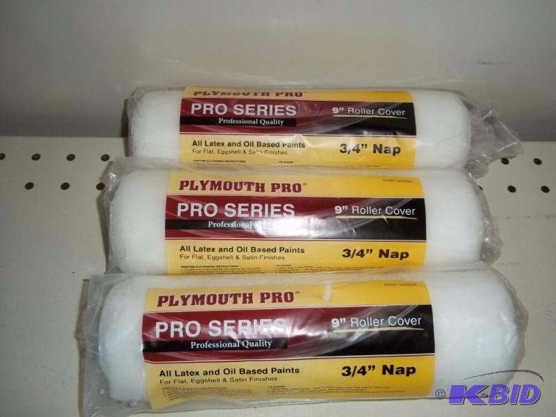 New 3 paint Rollers 9&quot 34&quot Nap...