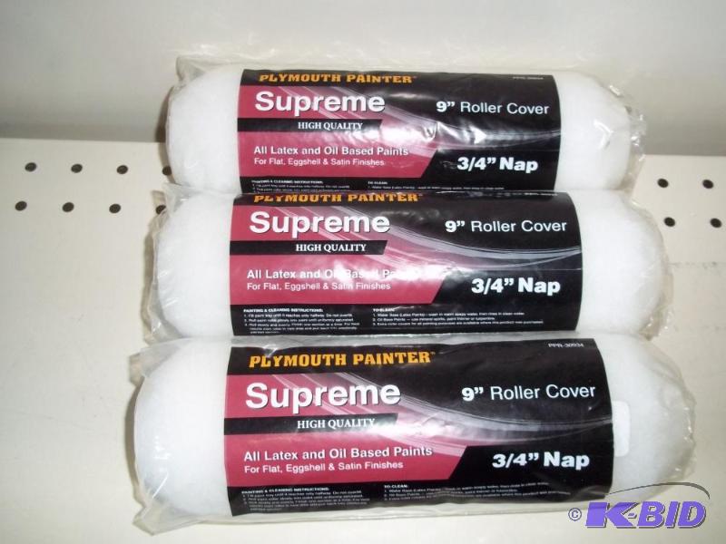 New 3 paint Rollers 9&quot 34&quot Nap...