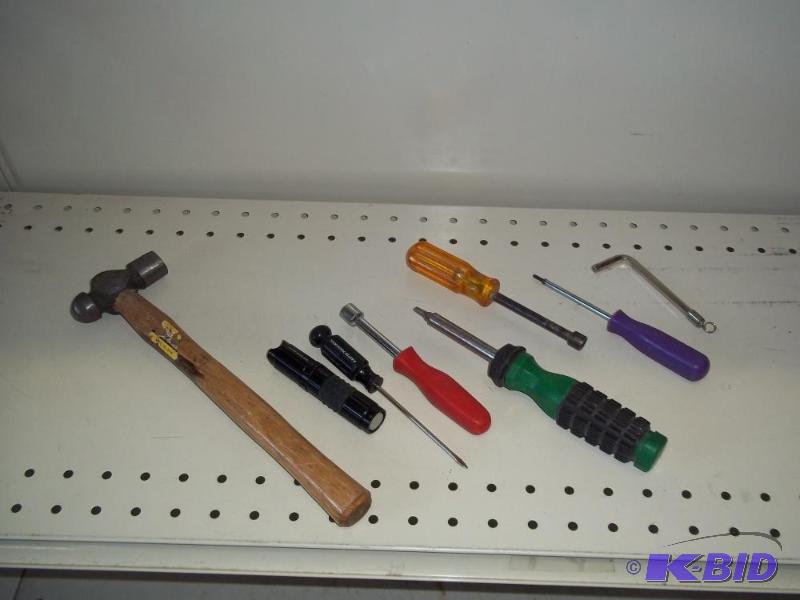 Tools, hammer, screwdrivers, flashlight...