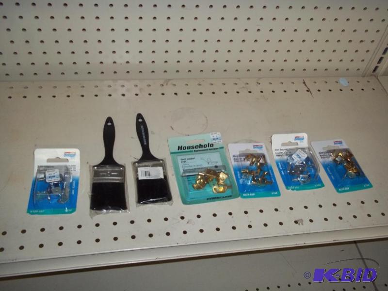 New paint brushes and shelf supports...