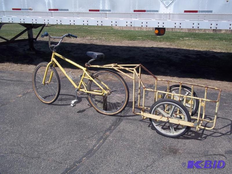 Custom bike and trailer, single speed cruiser...