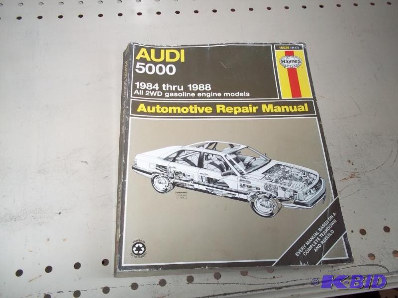 Audi 5000 repair manual 1984 - 1988...