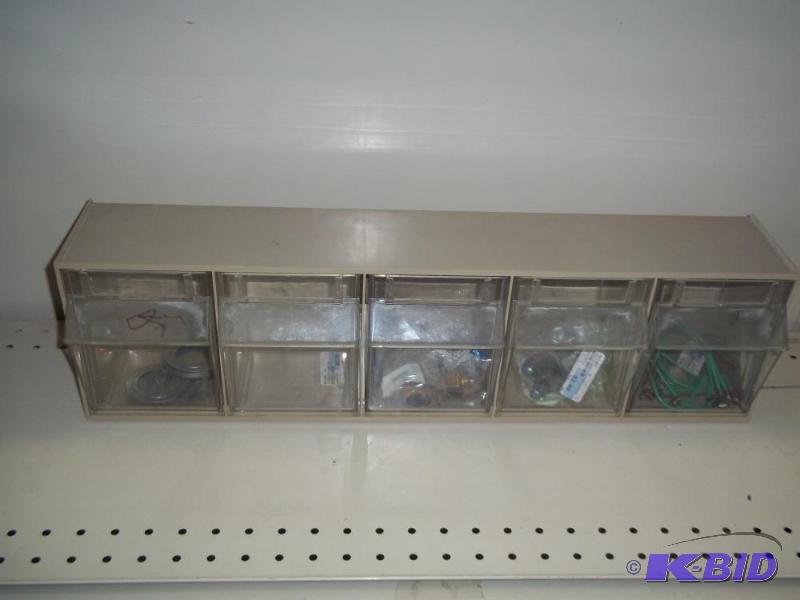 Parts bin with electrical parts...