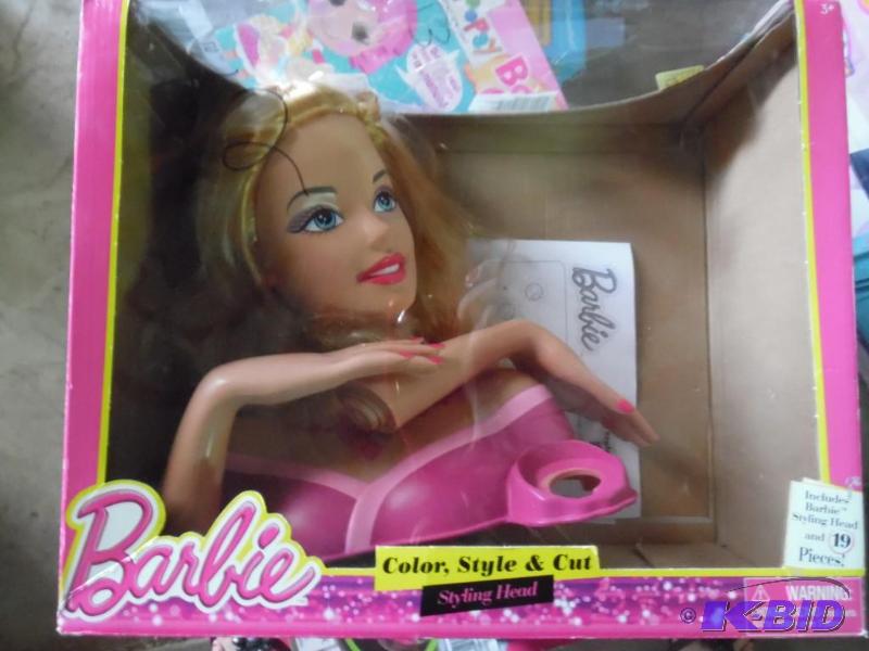 barbie cut and color styling head