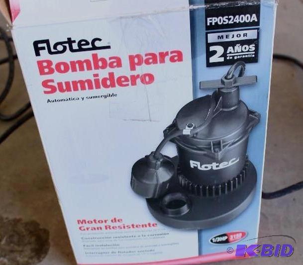 Flotec sump pump, tested, customer return
