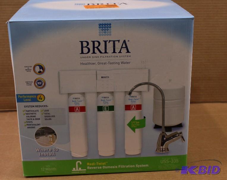 38)Brita under sink water filtration system, parts missing, customer return