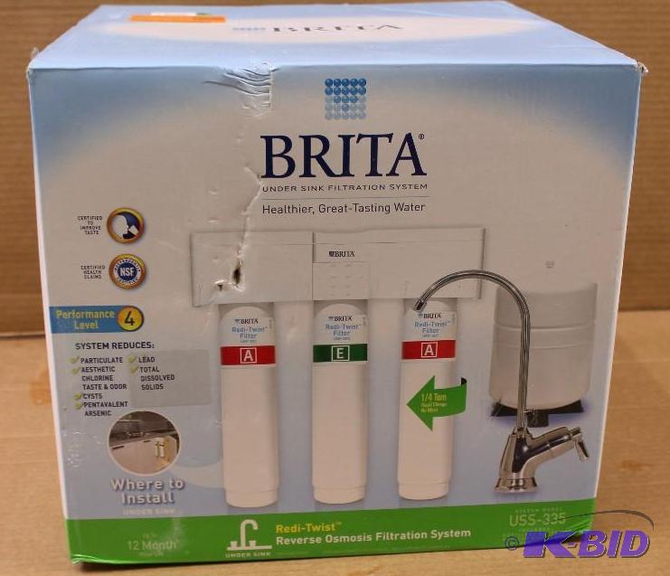 Brita under sink water filtration system, parts missing, customer return