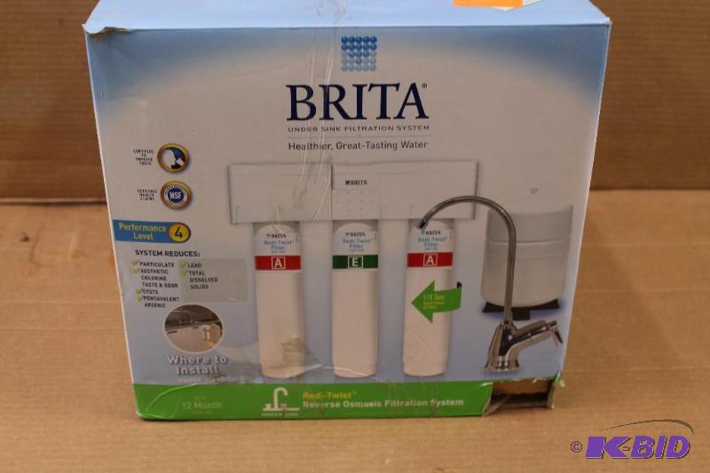 Brita under sink water filtration system, parts missing, customer return