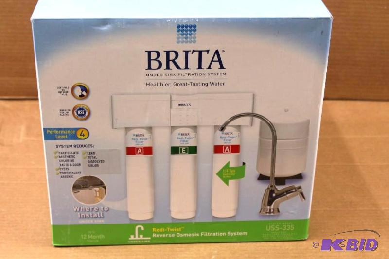 Brita under sink water filtration system, parts missing, customer return