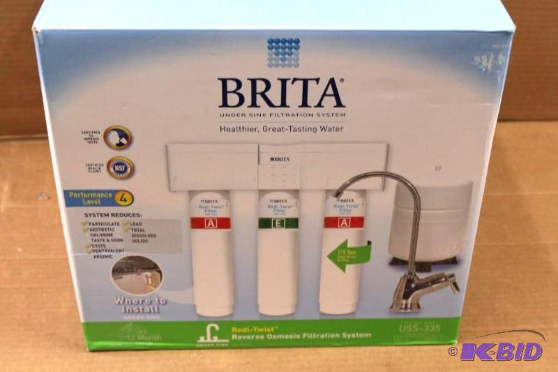 Brita under sink water filtration system, parts missing, customer return