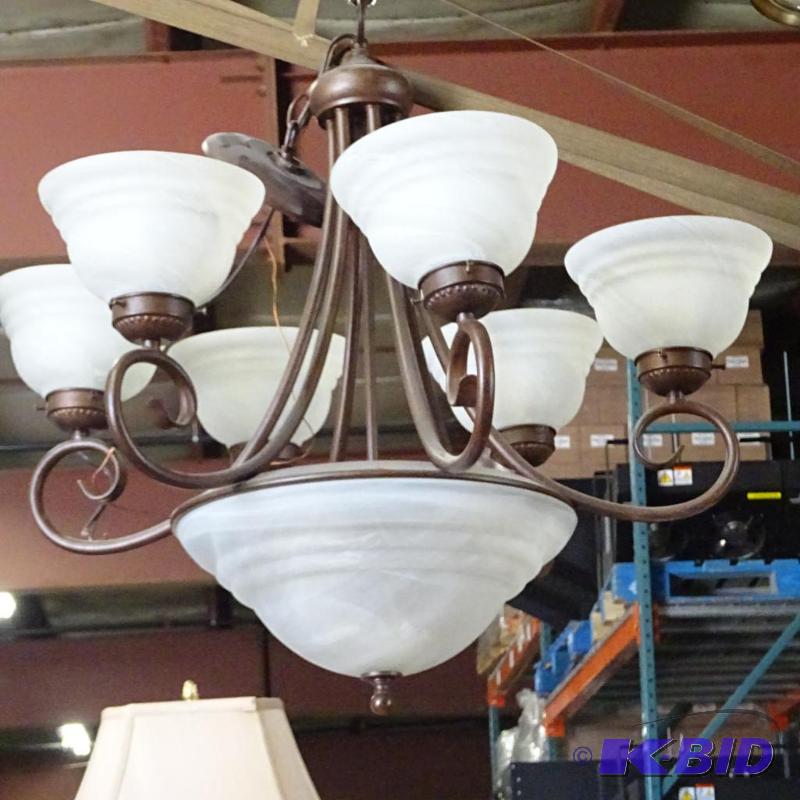 New display model bronze chandelier with swir...