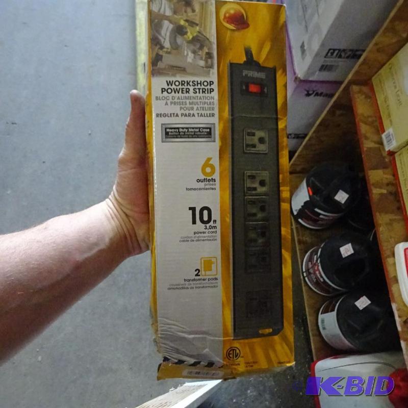New workshop power strip. Heavy duty metal ca...