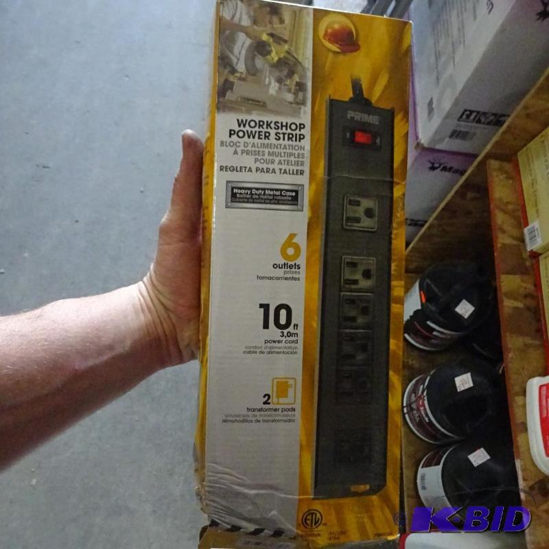 New workshop power strip. Heavy duty metal ca...