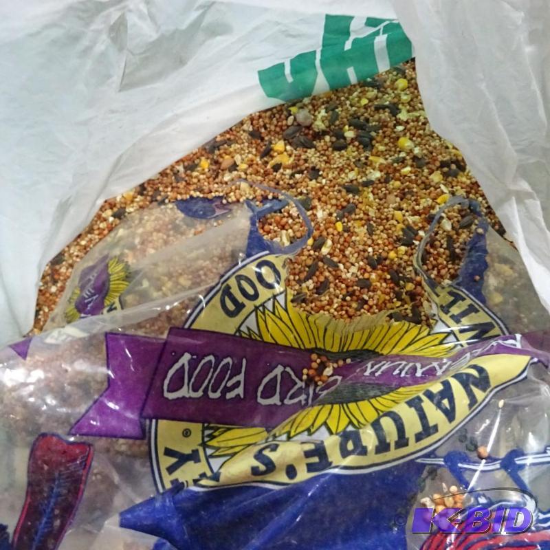 Approximately 48 pounds of wild bird food...