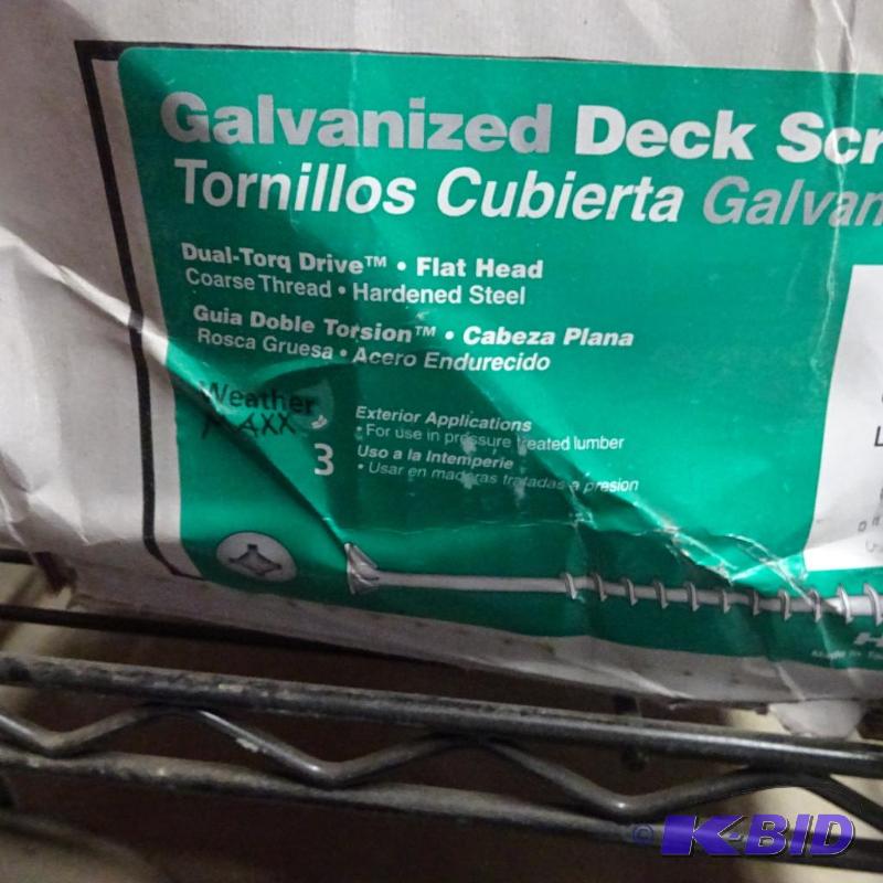 New box of galvanized deck screws. Size 8 X 2...