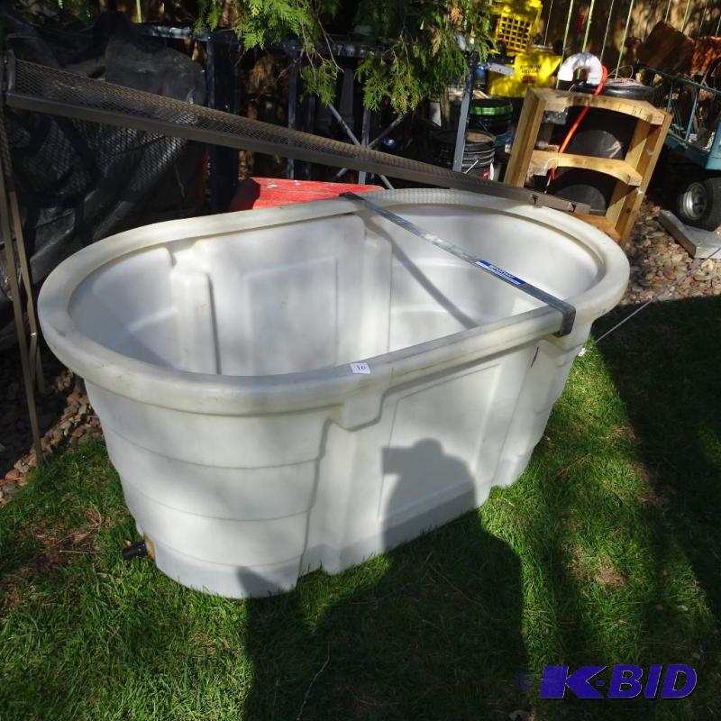 lot 10 image: Rocket Poly Water Tub. Hasa Drain. 52 X 31 X ...