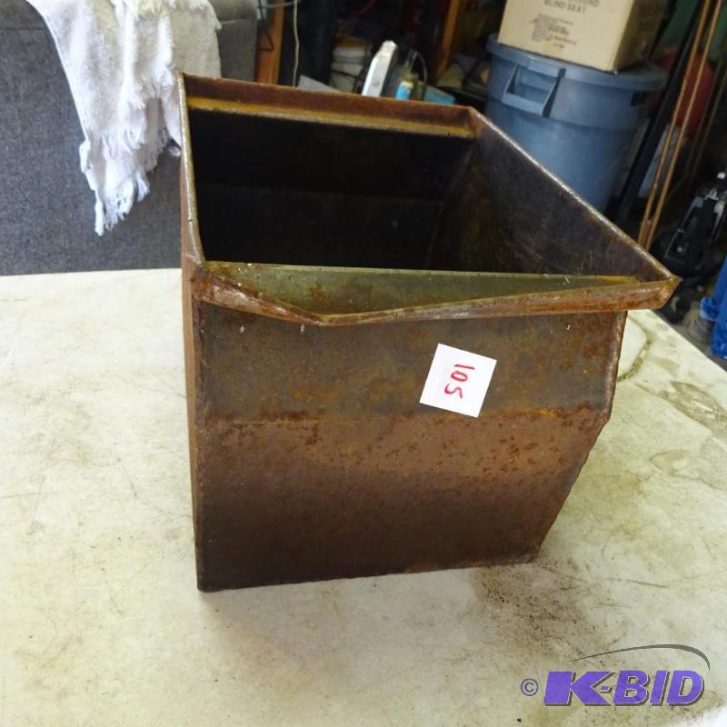lot 105 image: 8 X 11 X 8 Metal Stacking Bin,Great For Bolts...