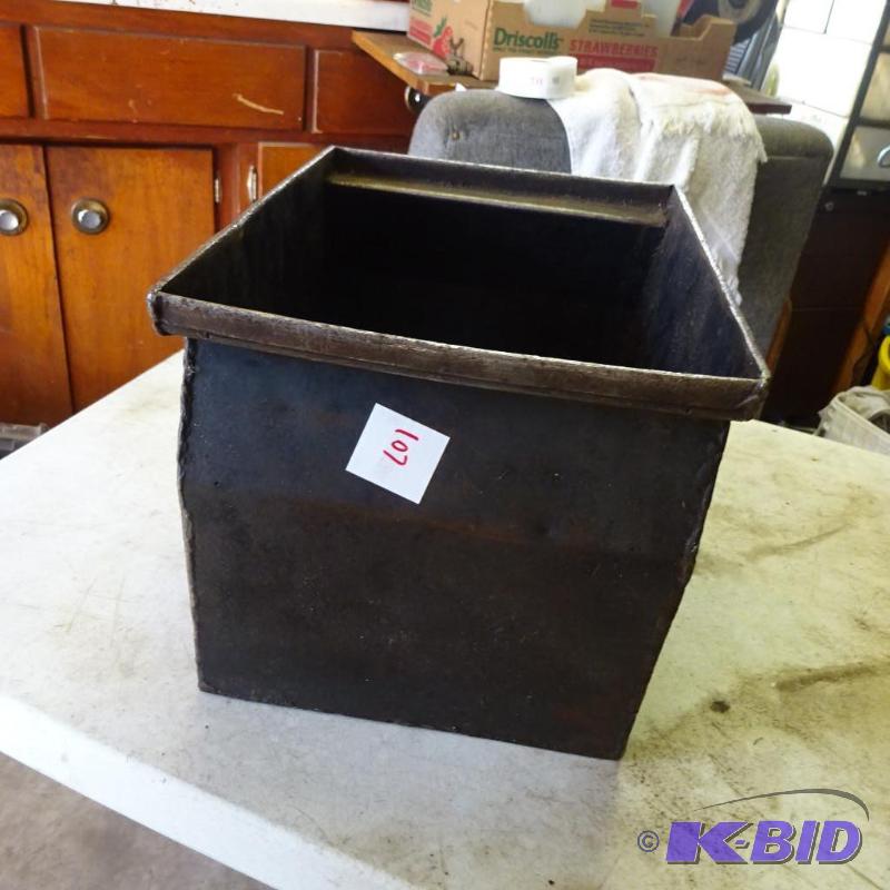 lot 107 image: 8 X 11 X 8 Metal Stacking Bin,Great For Bolts...