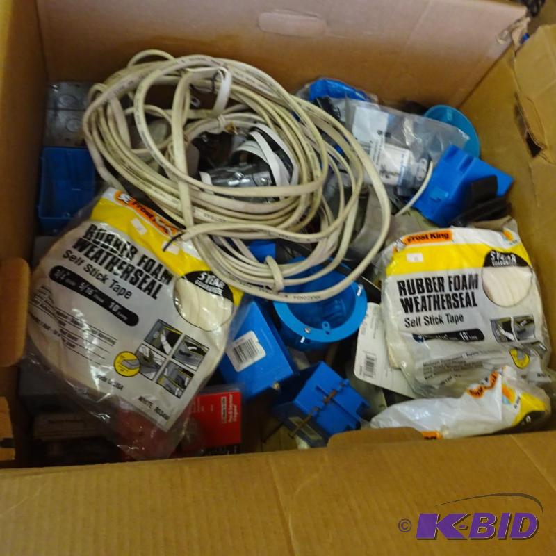 lot 121 image: Box of Misc Home Electrical SUpplies...