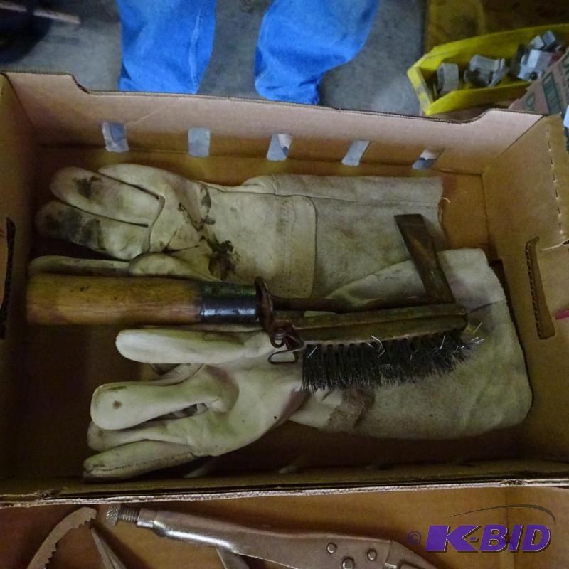 lot 162 image: Welding Gloves, Welding Hammer...
