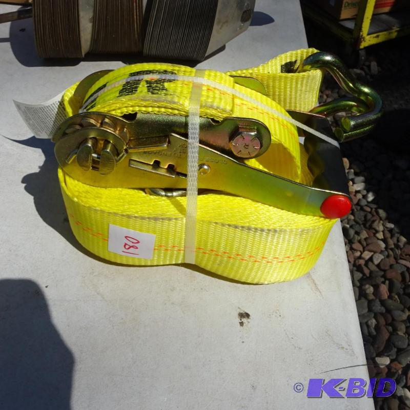 lot 180 image: 2&quot X 27 Ratchet Straps, New...