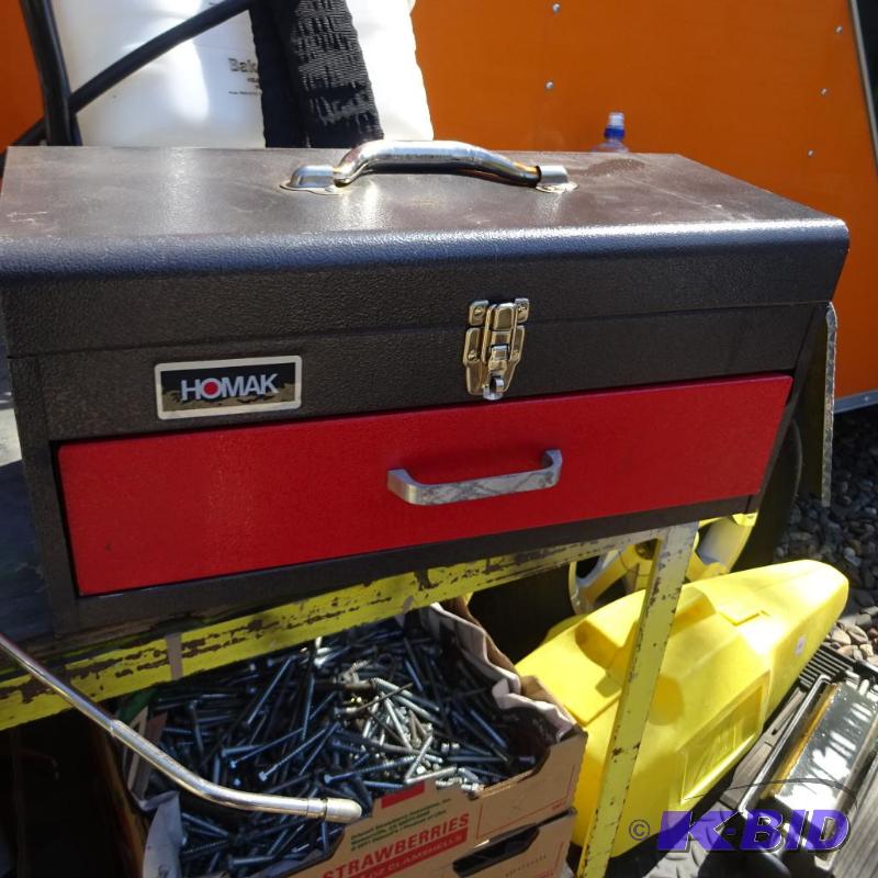 lot 203 image: Homak Tool Box One Drawer...