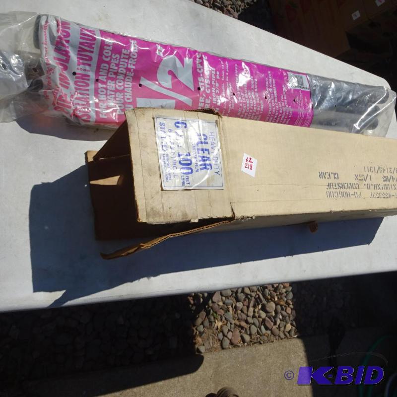 lot 218 image: Heavy Duty Clear Polyethylene Film 12 Pipe I...