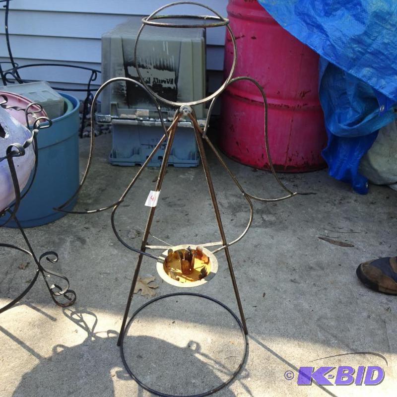 lot 41 image: Metal Angel Candle Holder 27&quot Tall...