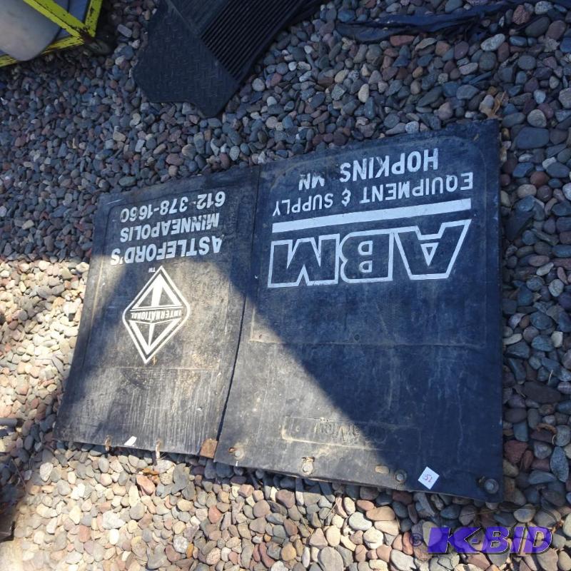lot 52 image: 2 Truck Mud Flaps with Metal Angle Brackets...