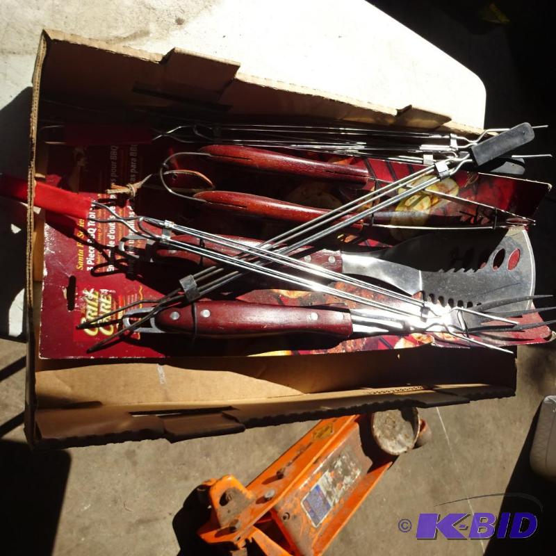 lot 78 image: Camp Fire Forks New Grilling Utensil Set...