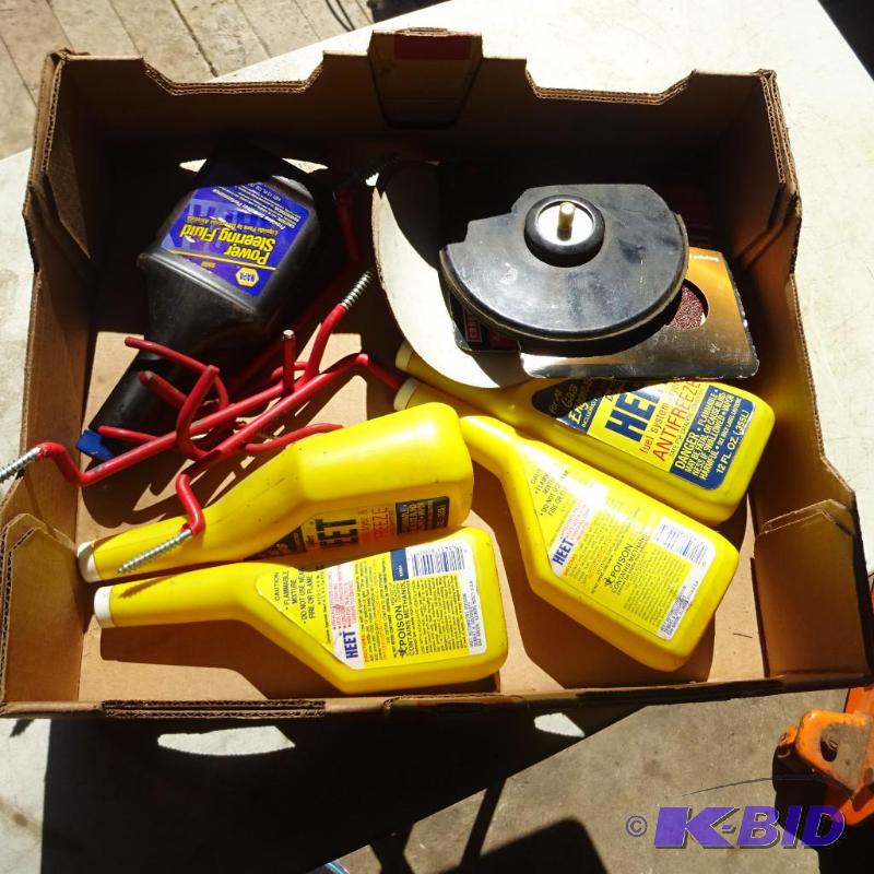 lot 79 image: 4 Bottles of Heat. Power Steering Fluid. Grin...