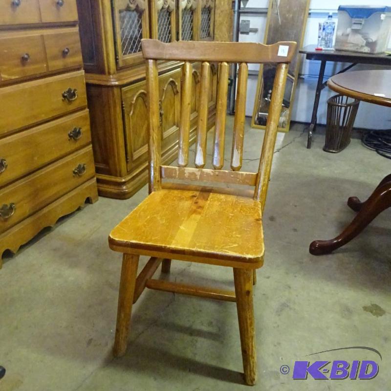 lot 13 image: Solid Wood Chair...